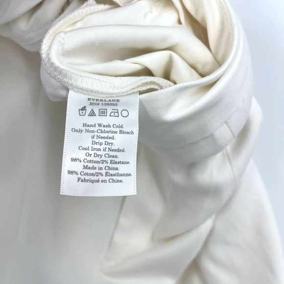 Everlane Wide Leg Trouser Pants Cream Women's Size 0 NWOT - Picture 3 of 4